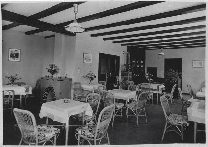 Interieur der Pension MANOR FARM, um 1940